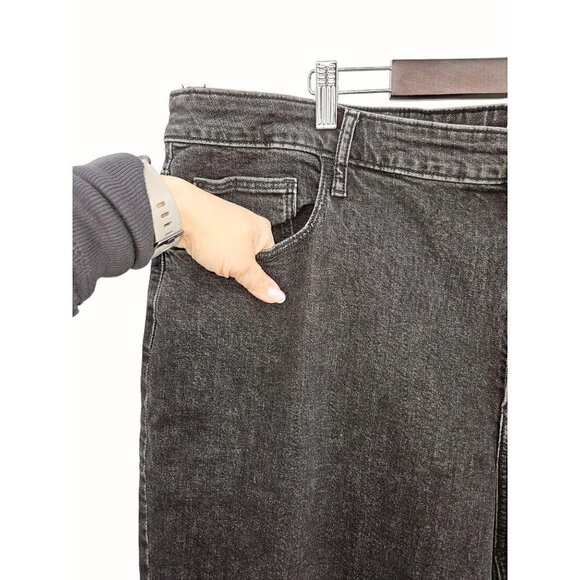 Universal Thread Black Jeans Women Sz 26 High Rise Straight Vintage Stretch NEW - Picture 5 of 12